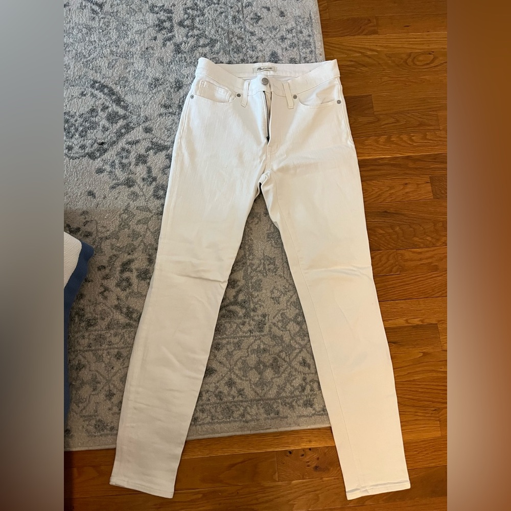 Madewell White Skinny Mid-Rise Jeans - size 27
